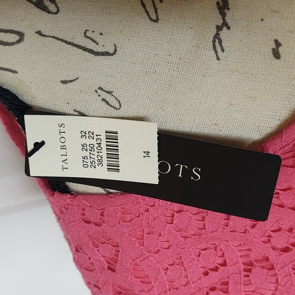 Talbots 🩷 sleeveless lined eyelet lined cotton tank blouse, 🆕 - Picture 6 of 12